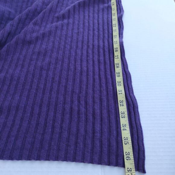 Designer Merino Wool Cashmere Sculpted Front-Drape Wrap Top - Picture 13 of 16